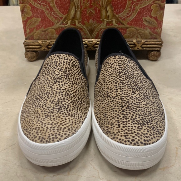 KEDS X KATE SPADE NEW YORK DOUBLE DECKER SLIP ON PONY HAIR TINY DOT PRINT US 8 - Picture 5 of 11
